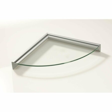 HOME IMPROVEMENT 12 in. Wallscapes Essentials Glass Corner Shelf Kit HO3033120